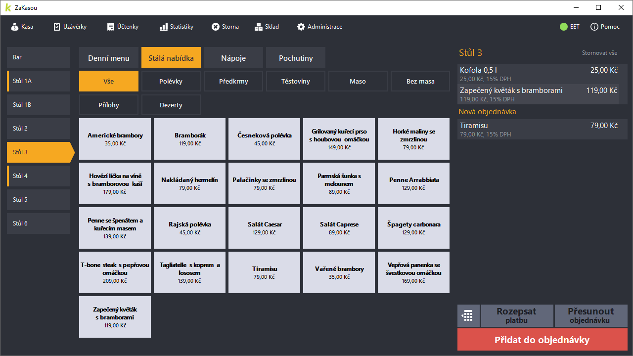 Hlavní okno aplikace